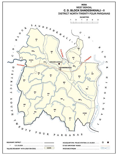 sandeshkhali-II block map
